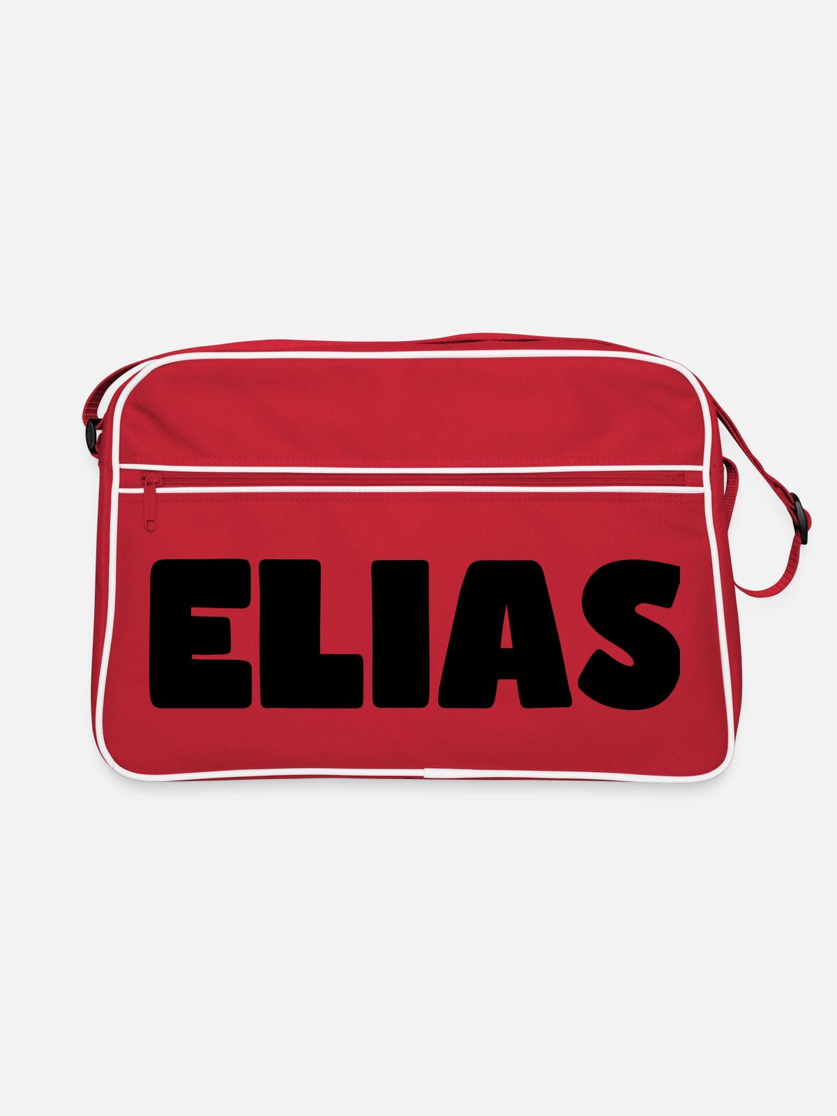 Elias Name - Retro Tasche - Rot/Weiß - Vorne