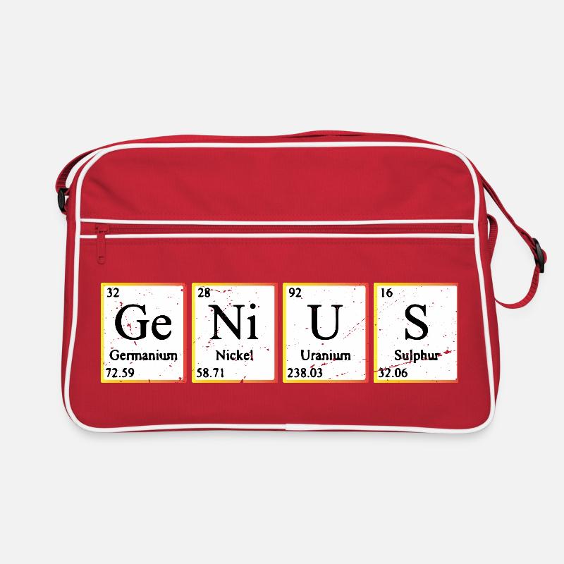 Genius Periodic Table Elements Chemistry Retro Tasche