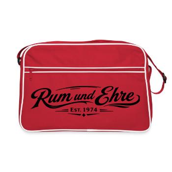 Rum und Ehre - Retro Tasche - Rot/Weiß - Vorne