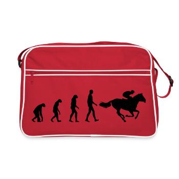 Évolution de l'homme vers le cavalier pro - Sac Retro - rouge/blanc - Devant