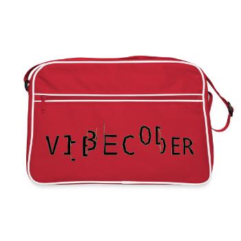 vibecoder_mono glitch - Retro Bag - red/white - Front