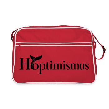Hoptimismus - Wal black Fluke - Retro Tasche - Rot/Weiß - Vorne