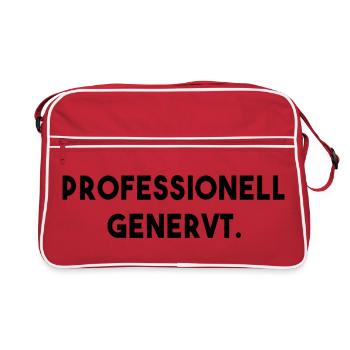 Genervt Spruch - Retro Tasche - Rot/Weiß - Vorne