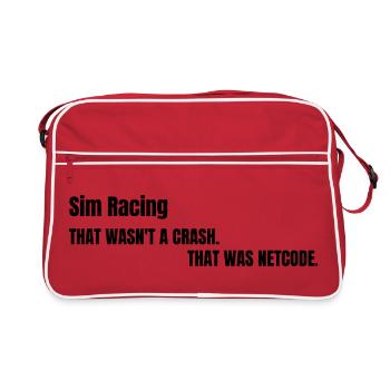 CE N’ÉTAIT PAS UN CRASH. C’ÉTAIT DU NETCODE. - Sac Retro - rouge/blanc - Devant