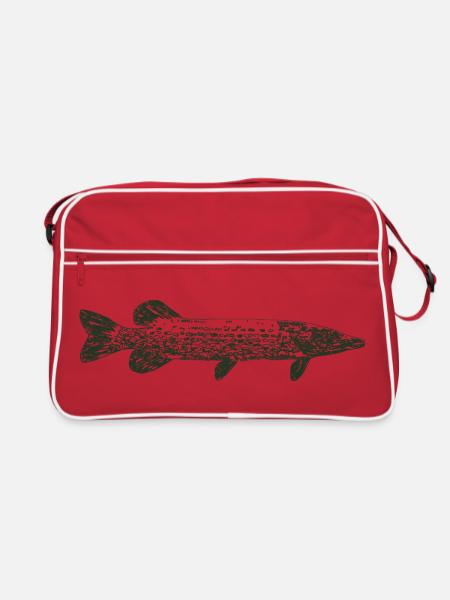 Pike - Retro Tasche - Rot/Weiß