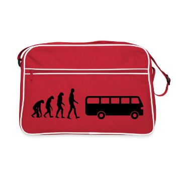 Bus / Conducteur / Travail / Métier / Job - Sac Retro - rouge/blanc - Devant