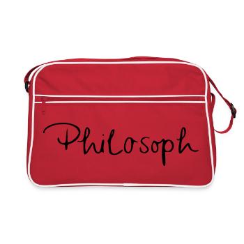 Philosoph - Retro Tasche - Rot/Weiß - Vorne
