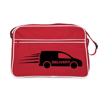 Van Delivery destinations - Retro Bag - red/white - Front