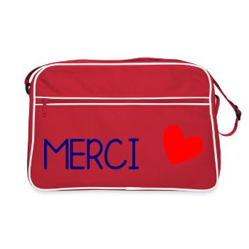 THANK YOU. THANKS. THANK YOU. ANNIVERSARY. BIRTH. - Retro Bag - red/white - Front