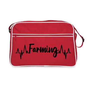 Landwirt EKG - Retro Tasche - Rot/Weiß - Vorne