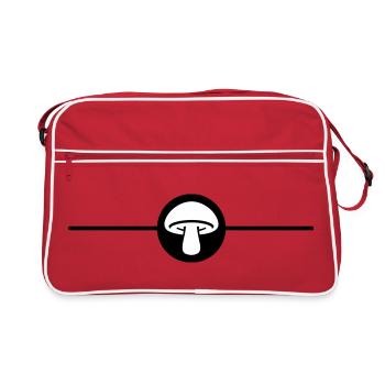 Mushroom Toadstool Icon - Retro Bag - red/white - Front