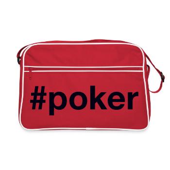 Poker Hashtag - Retro Tasche - Rot/Weiß - Vorne