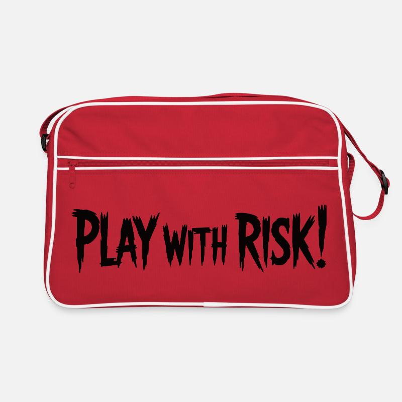 Play With Risk Bold Graphic Text Retro Bag