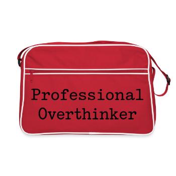 professional overthinker - Retro Bag - red/white - Front