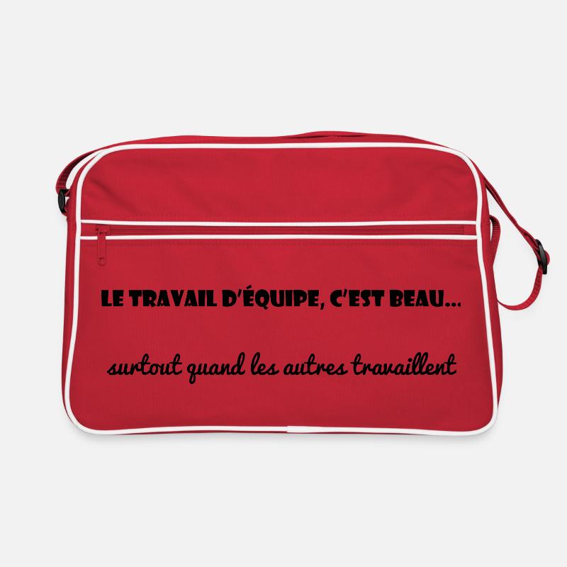 WORK. COLLEAGUE. MESSAGE. QUOTES. HUMOR Retro Bag