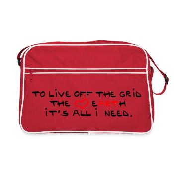 off the grid - Retro Bag - red/white - Front