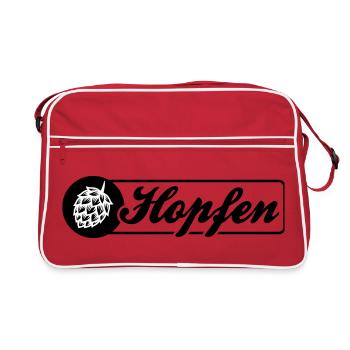 Symbole de l’orge de houblon - Sac Retro - rouge/blanc - Devant