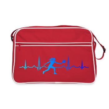 Idée cadeau pour le joueur de padel avec Padel Sport - Sac Retro - rouge/blanc - Devant