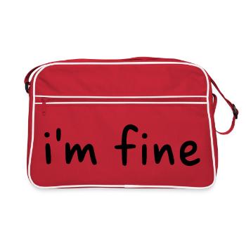 Je vais bien - Sac Retro - rouge/blanc - Devant