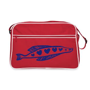 HEART FISH - Retro Bag - red/white - Front
