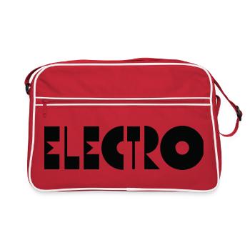 Elektro-Musik-Logo - Retro Tasche - Rot/Weiß - Vorne