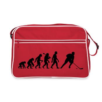 Eishockey Evolution Für Eishockey Spieler - Retro Tasche - Rot/Weiß - Vorne
