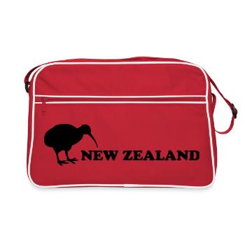 nouvelle-zélande new zealand - Sac Retro - rouge/blanc - Devant
