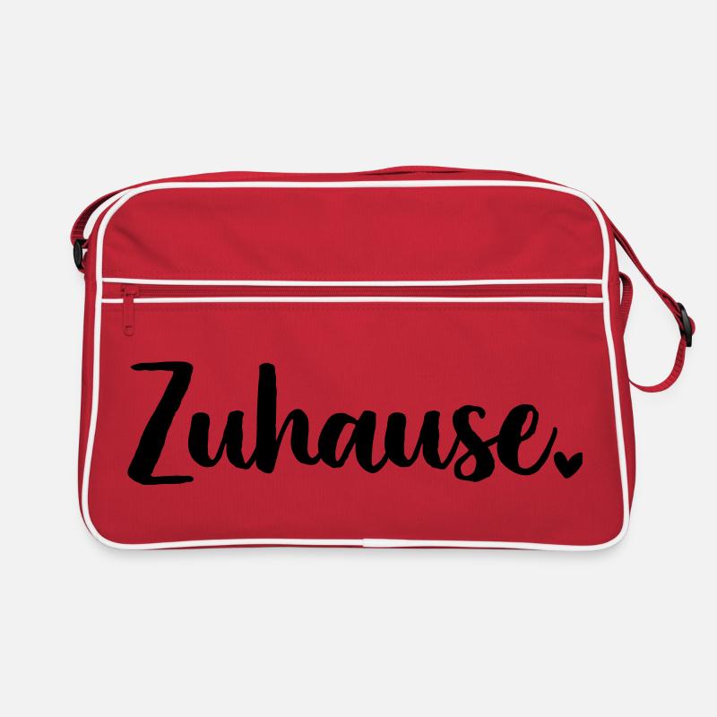 Zuhause Herz Retro Tasche