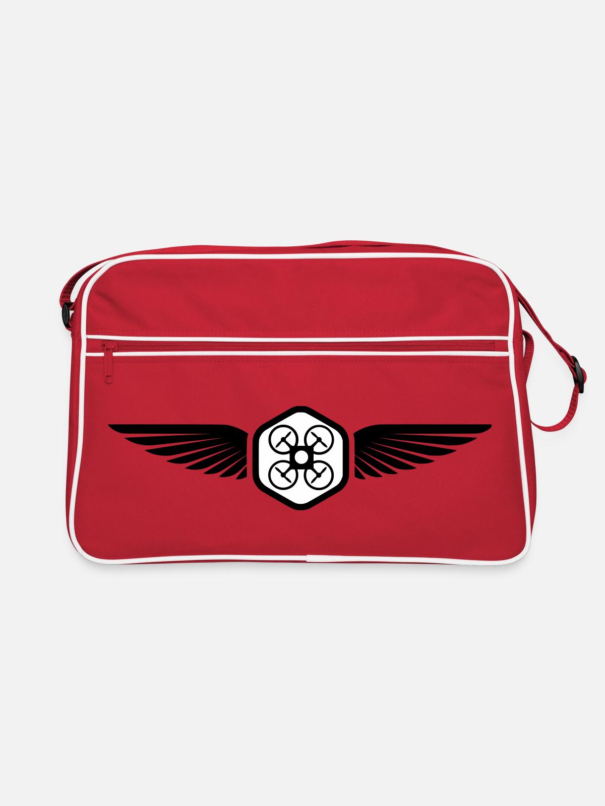 UAV PILOT - Retro Tasche - Rot/Weiß - Vorne