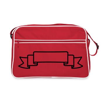 Marqueur fanion noce - Sac Retro - rouge/blanc - Devant
