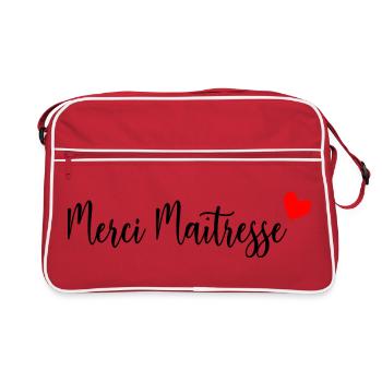 VIELEN DANK. GELIEBTE. DANKE HERRIN - Retro Tasche - Rot/Weiß - Vorne