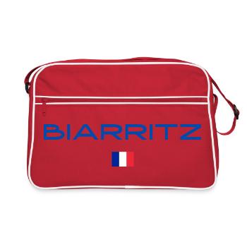 Biarritz France Flag - Retro Bag - red/white - Front