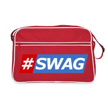 SWAG Block Colors Hashtag - Retro Tasche - Rot/Weiß - Vorne