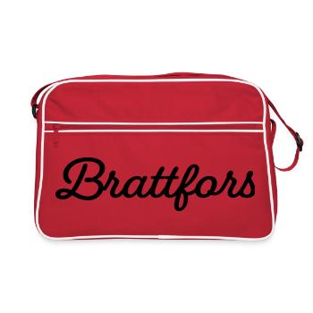 Brattfors-Tinte - Retro Tasche - Rot/Weiß - Vorne