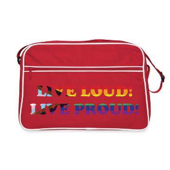 Queer - Live Loud - Live Proud - Retro Bag - red/white - Front