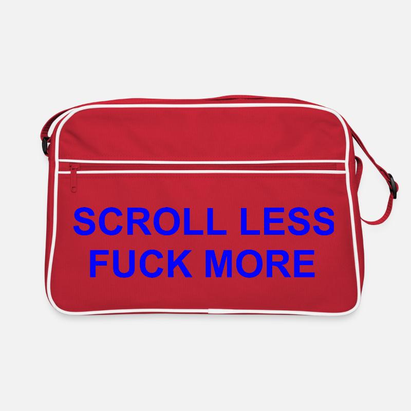 Scroll Less fuck more Retro Tasche