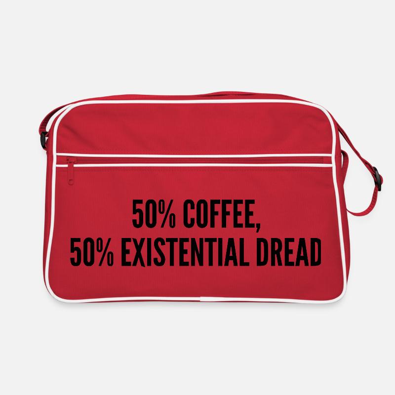 50% Kaffee 50% Existenzangst Retro Tasche