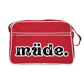 müde. I Lustiges Geschenk für alle Morgenmuffel - Sac Retro - rouge/blanc - Devant