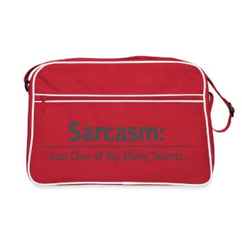 Le sarcasme, juste un de mes nombreux talents - Sac Retro - rouge/blanc - Devant