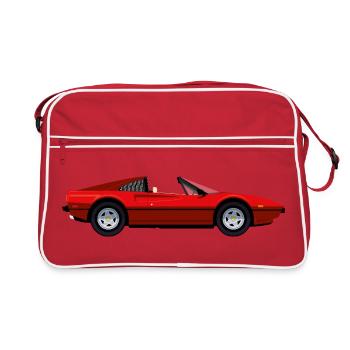 VOITURE DE SPORT ROUGE - Sac Retro - rouge/blanc - Devant