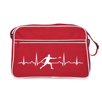 Ultimate Frisbee Gift for the Ultimate Player - Retro Bag - red/white - Front