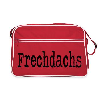 Frechdachs Kind Kleinkind frech Geschenkidee - Retro Tasche - Rot/Weiß - Vorne