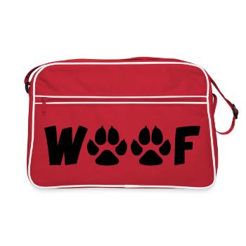 Chien qui aboie (noir) - Sac Retro - rouge/blanc - Devant