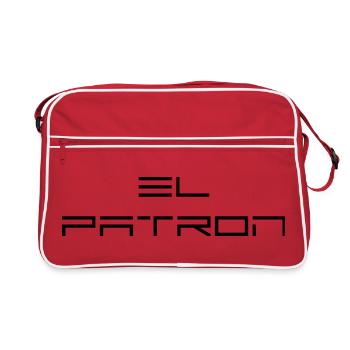 El Patron Lettering – Stylish Saying - Retro Bag - red/white - Front