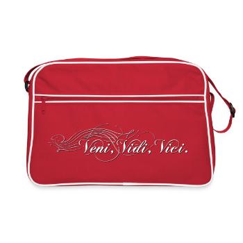 Veni vidi vici décoré - ombragé - Sac Retro - rouge/blanc - Devant
