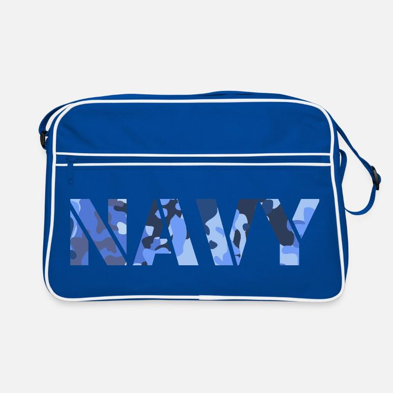 NAVY camouflage pattern Retro Bag