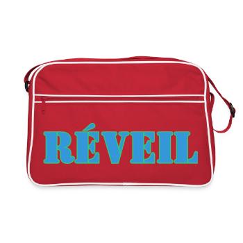 RÉVEIL - Sac Retro - rouge/blanc - Devant