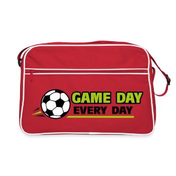 Football_Game jour, tous les jours - Sac Retro - rouge/blanc - Devant