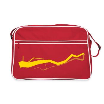 Iconic Data Viz: Minard 1812 - Gold / Bronze - Retro Tasche - Rot/Weiß - Vorne