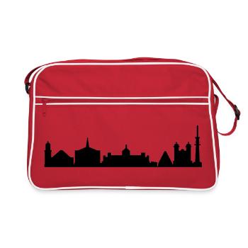 Silhouette de Karlsruhe - Sac Retro - rouge/blanc - Devant